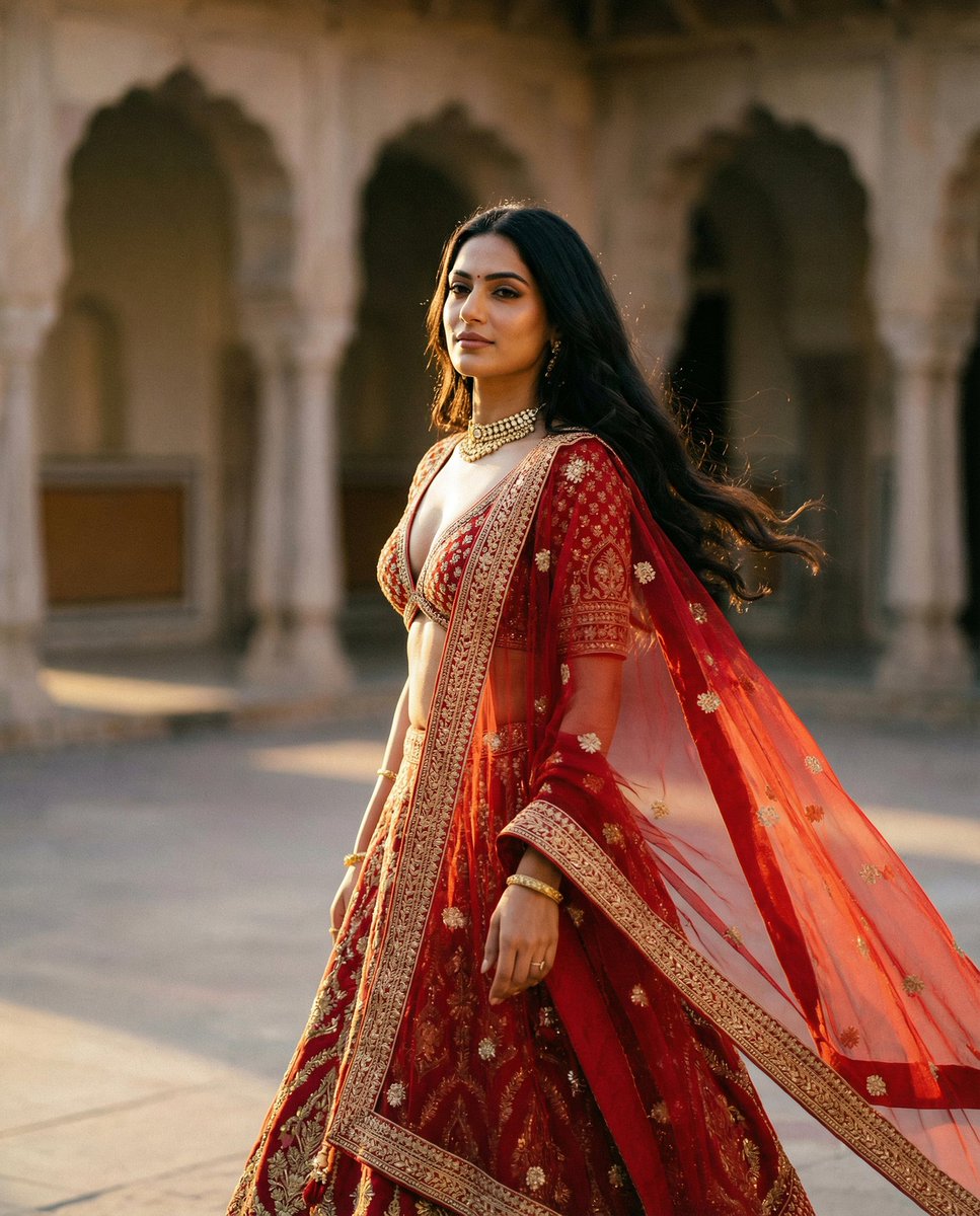 AI Prompt for Cinematic Indian Royal Bridal Portrait Image Generation