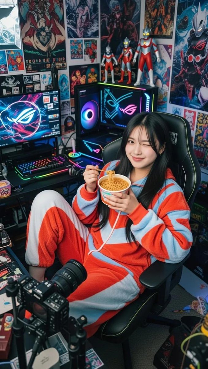 AI Prompt for Cozy Gamer Girl Room Aesthetic Neon Lit Streaming Setup