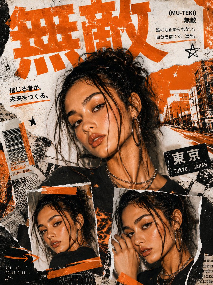 AI Prompt for Creating a Y2K Japanese Street Fashion Poster
