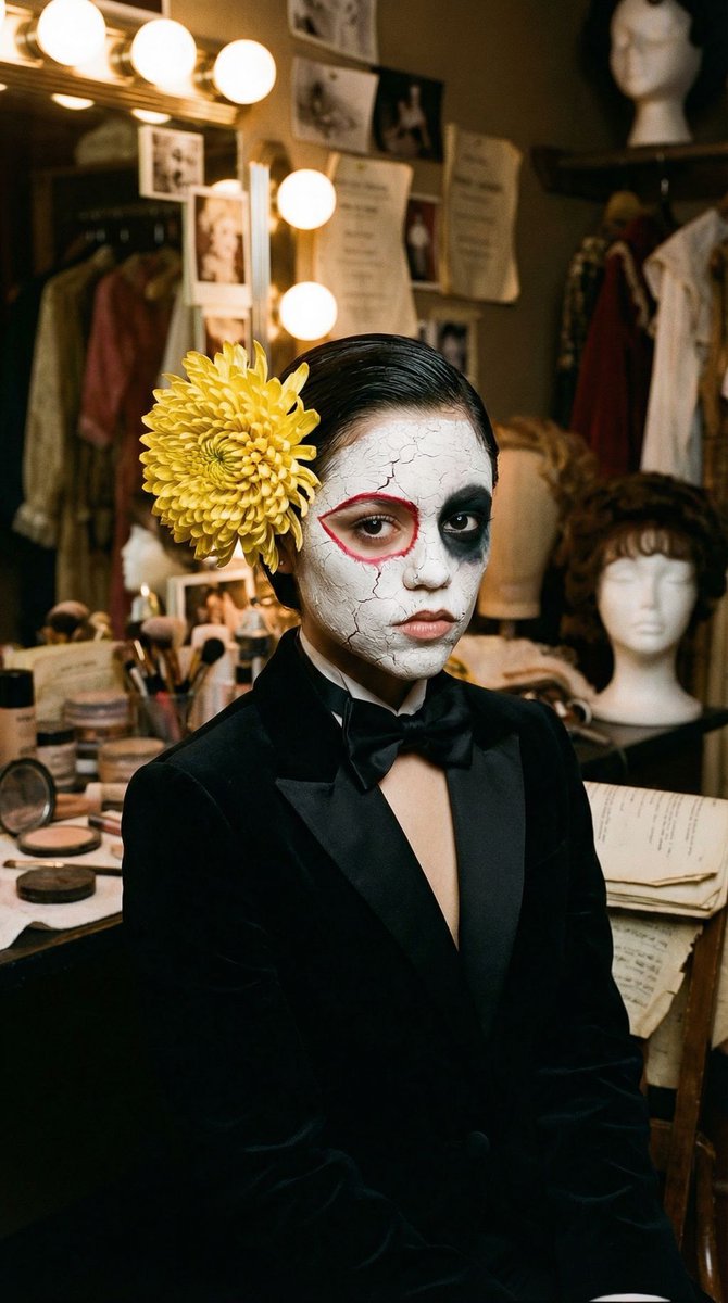 AI Prompt for Creating Surreal Vintage Theater Editorial Portraits