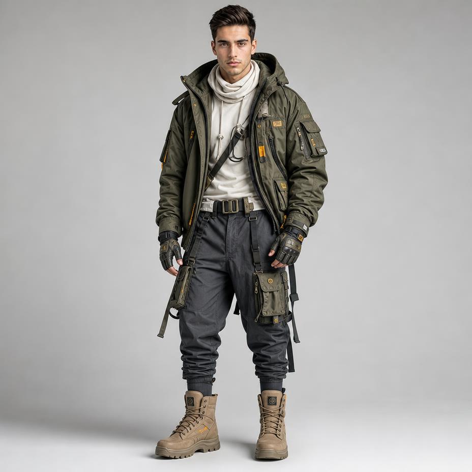 AI Prompt for Cyberpunk Fashion Characters with Techwear Style