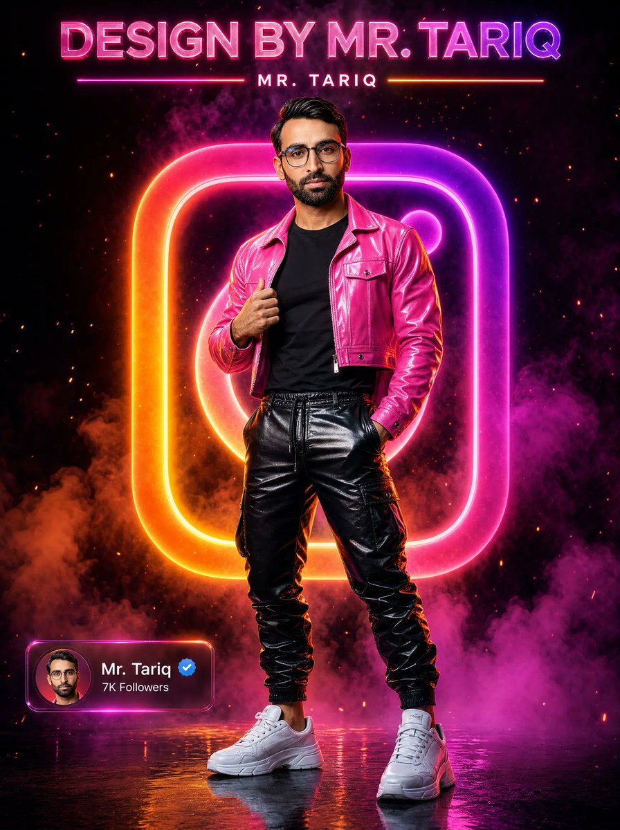 AI Prompt for Cyberpunk Fashion Portrait with Neon Instagram Aesthetic