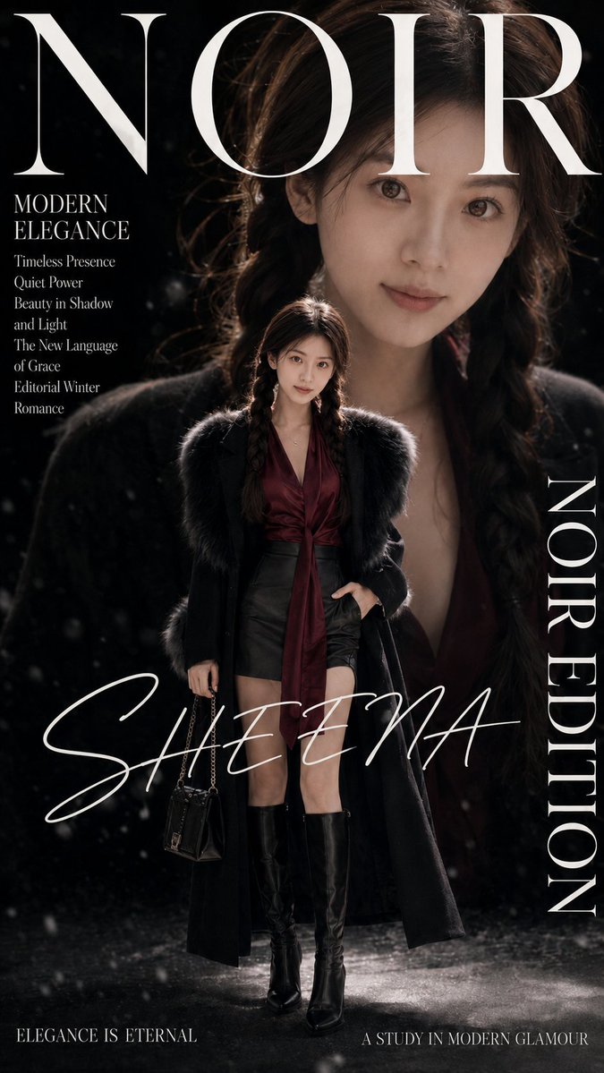 AI Prompt for Dark Luxury Fashion Magazine Cover