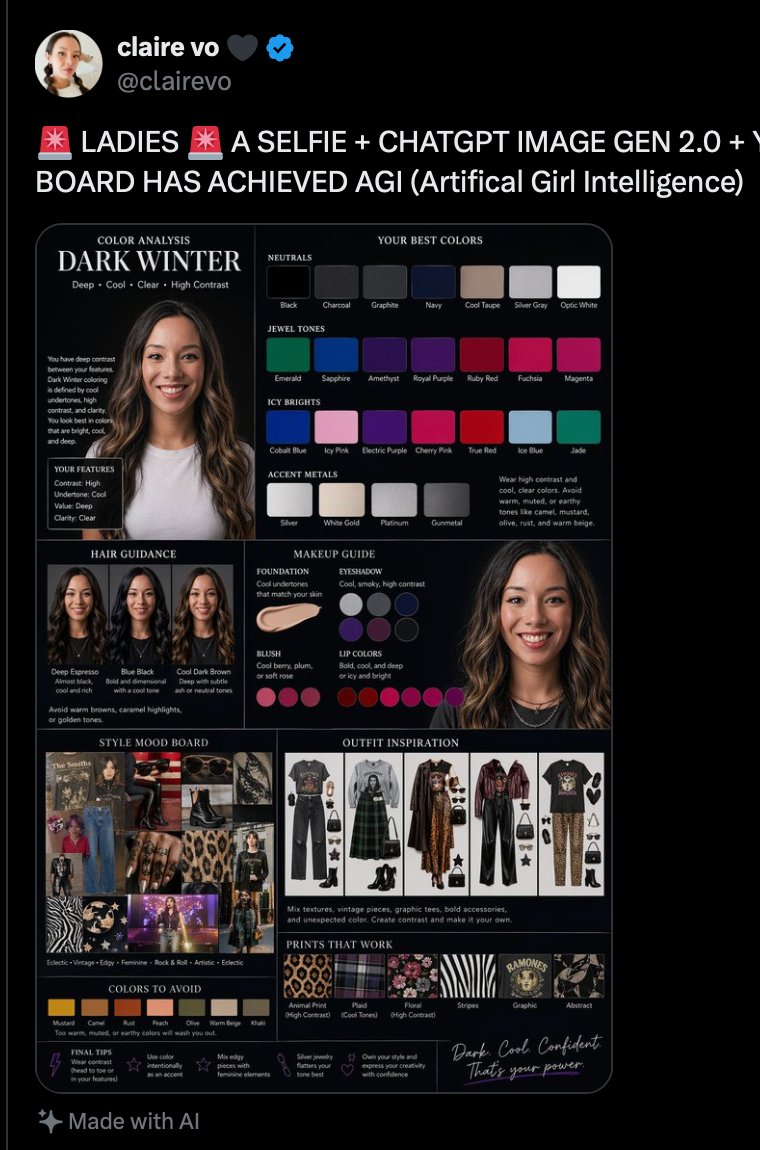 AI Prompt for Dark Winter Color Analysis Social Media Posts