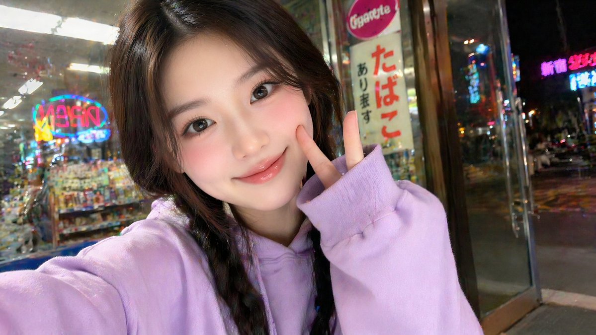 AI Prompt for Detailed East Asian Influencer Portrait in Japanese Convenience Store Setting