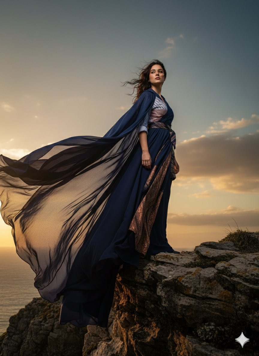 AI Prompt for Dreamy Fashion Portrait with Motion Blur
