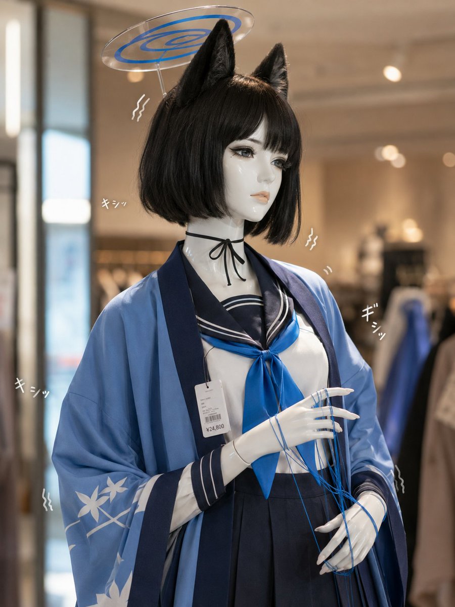 AI Prompt for E-commerce Fashion Item Image: Anime Style School Uniform Mannequin