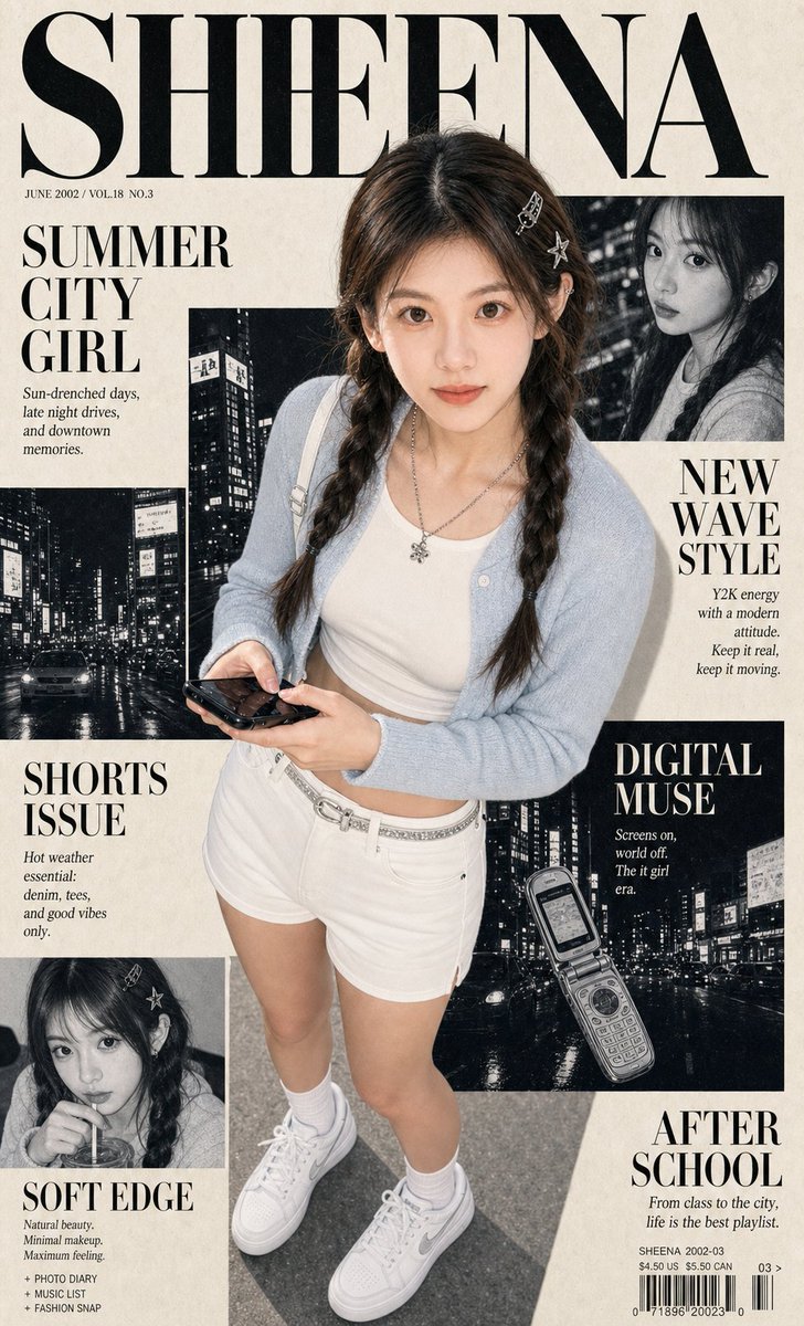 AI Prompt for Early 2000s Retro Fashion Magazine Cover Design
