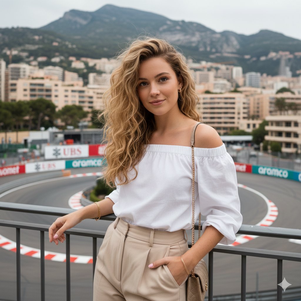 AI Prompt for Editorial Lifestyle Portrait with Fairmont Hairpin Background