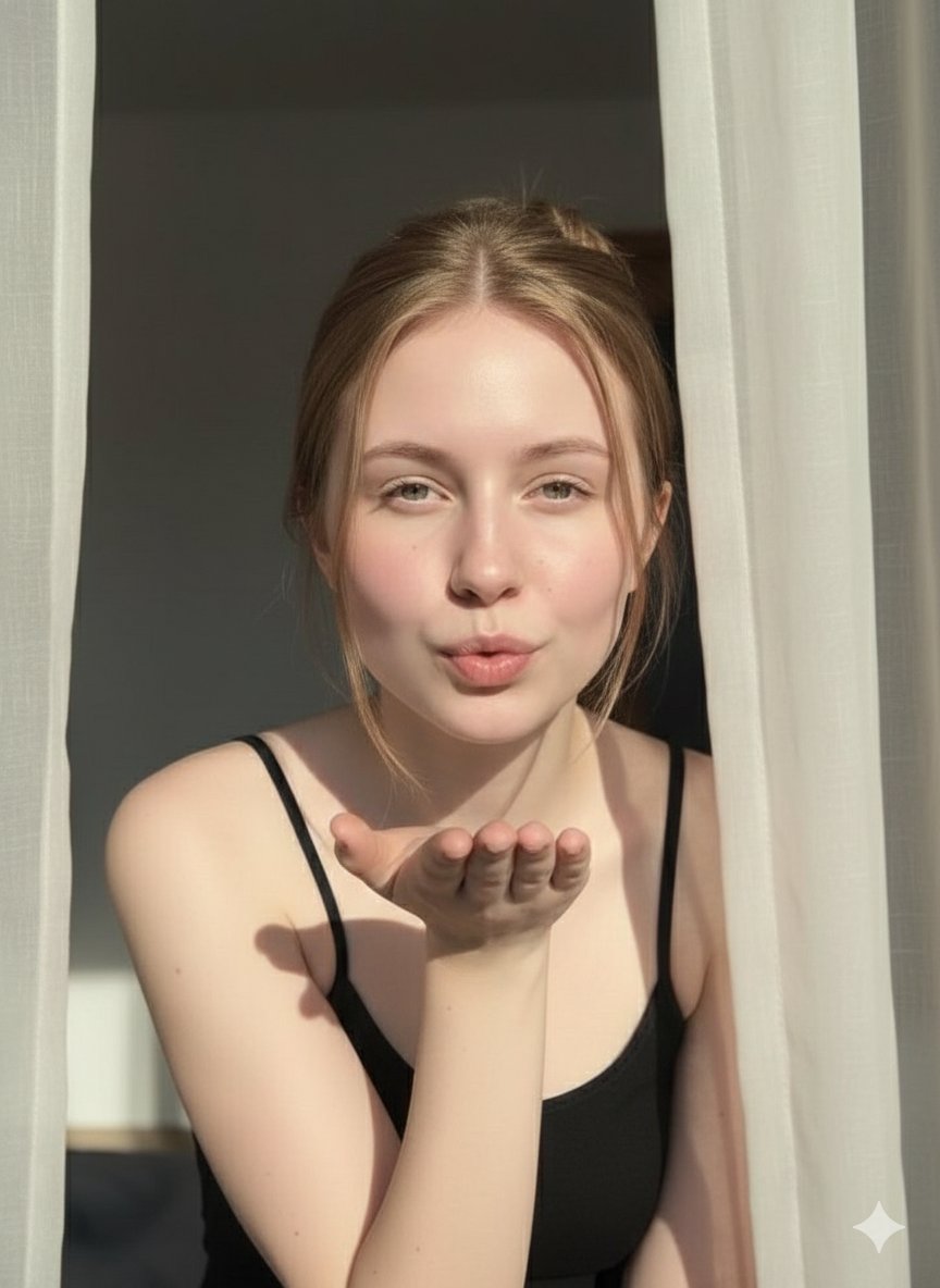 AI Prompt for Ethereal Fashion Editorial Portrait with Expressive Eyes