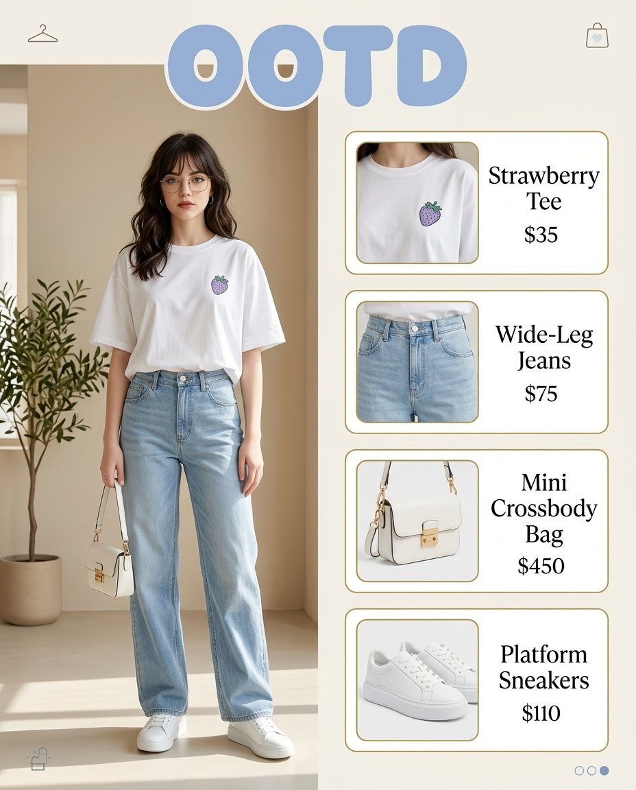 AI Prompt for Fashion Editorial Infographic with Product Showcase