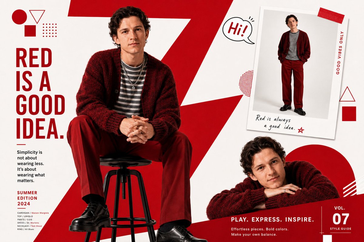 AI Prompt for Fashion Editorial Layout with Graphics
