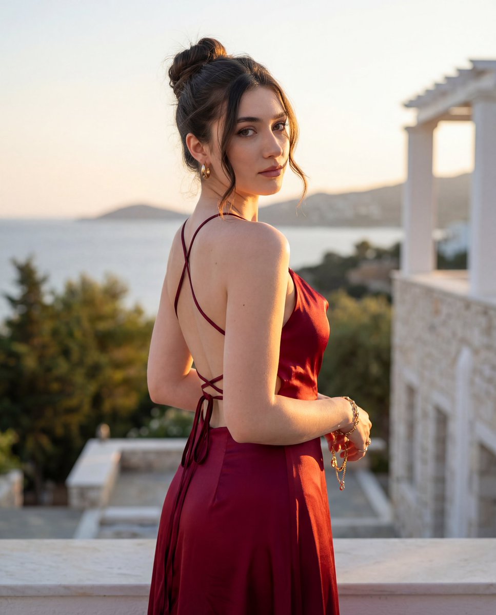 AI Prompt for Fashion Editorial Portrait with Golden Hour Lighting