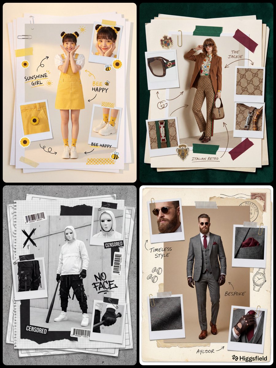 AI Prompt for Fashion Editorial Scrapbook Collage