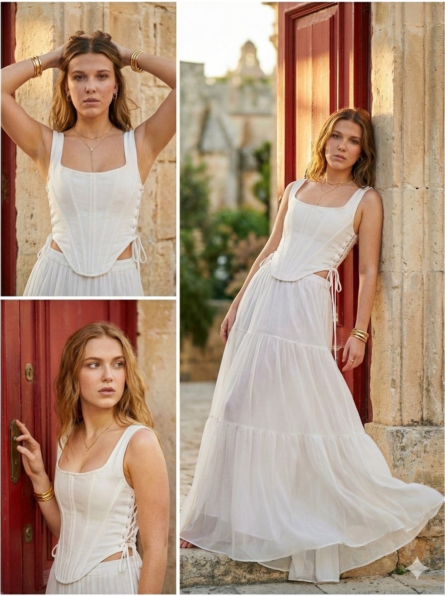 AI Prompt for Fashion Editorial Triptych Collage in Old World Mediterranean Style
