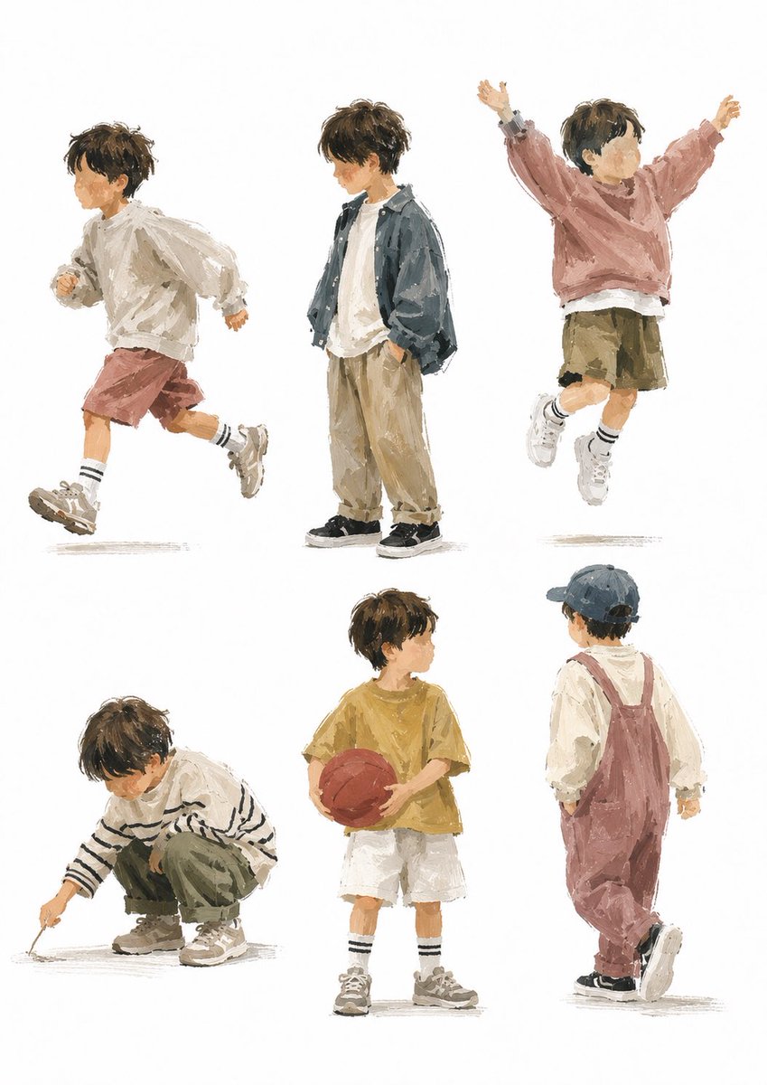 AI Prompt for Fashion Illustration: Painterly Boy Character with Editorial Watercolor