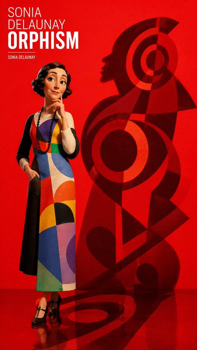 AI Prompt for Fashion Illustration: Sonia Delaunay-Inspired Orphism Geometry