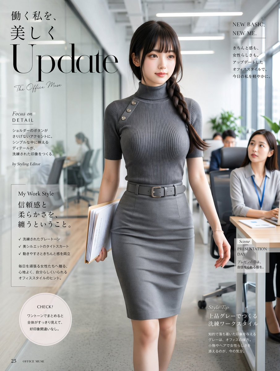 AI Prompt for Fashion Magazine Cover Art with Japanese Typo
