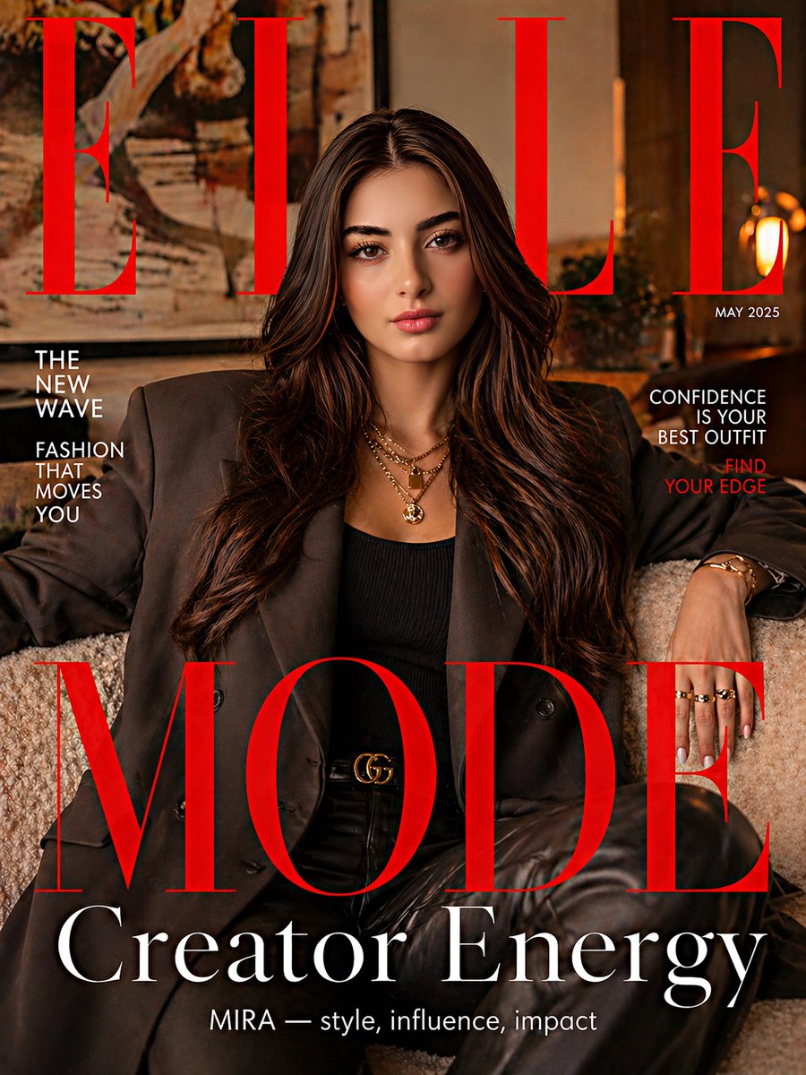 AI Prompt for Fashion Magazine Cover Image with Modern Street-Luxury Style