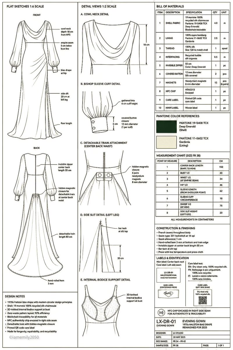 AI Prompt for Fashion Technical Specification Sheets with Accurate Diagrams