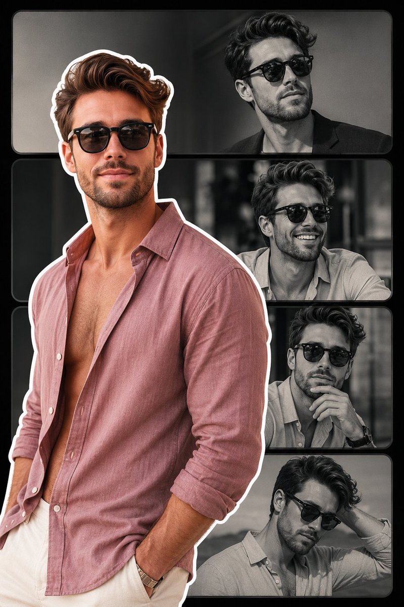 AI Prompt for Fashion Vertical Poster Design in Cinematic Style