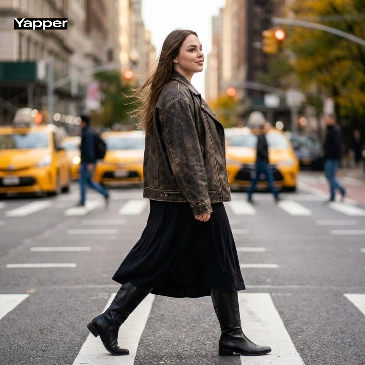 AI Prompt for Fashionable City Crosswalk Video
