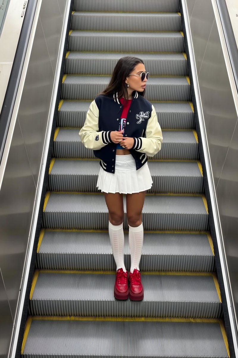 AI Prompt for Fashionable Escalator Model Image Generation