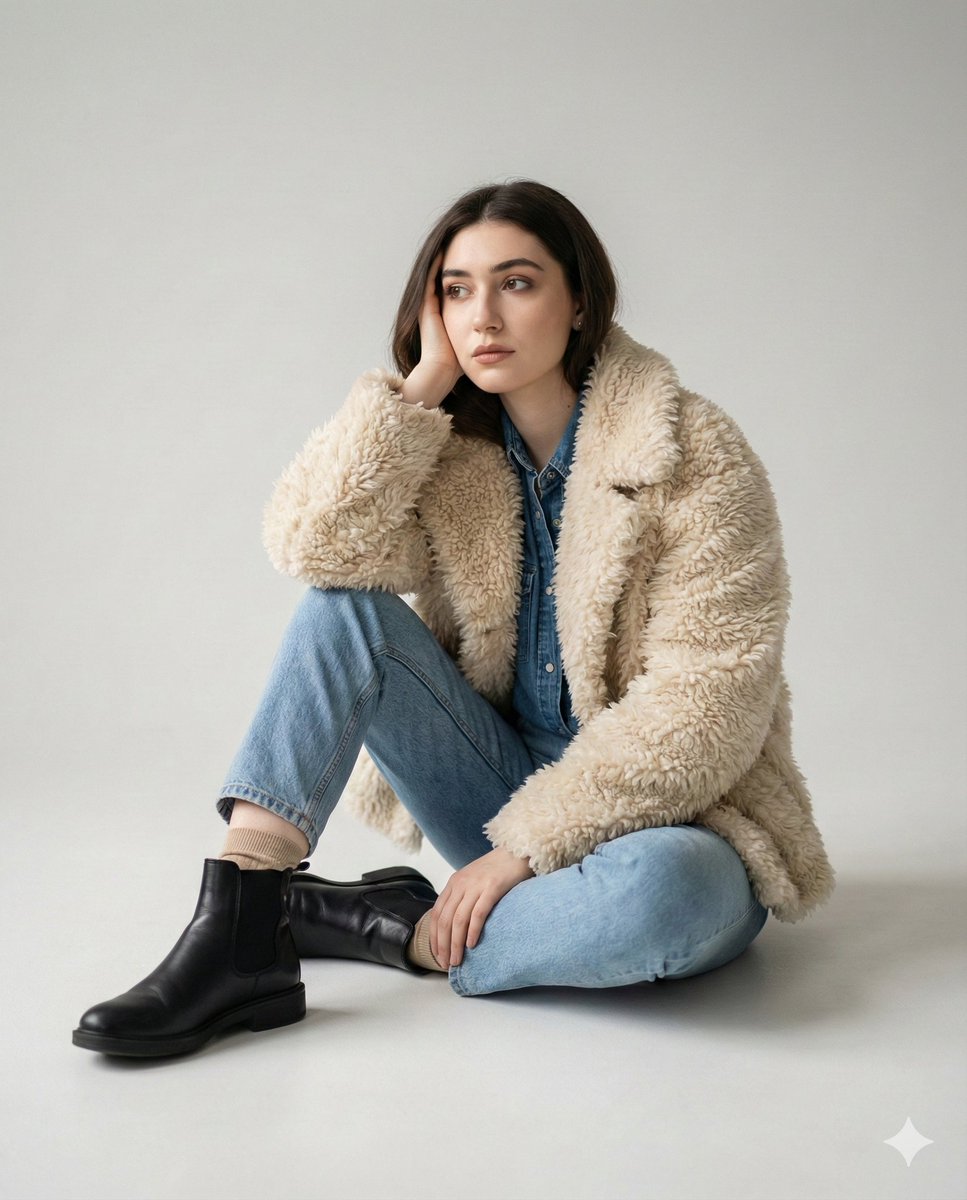 AI Prompt for Generating Realistic Portraits with Denim Outfit and Preserved Identity