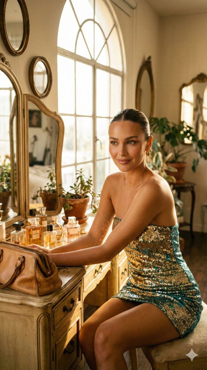 AI Prompt for Glamorous Fashion Editorial Portrait