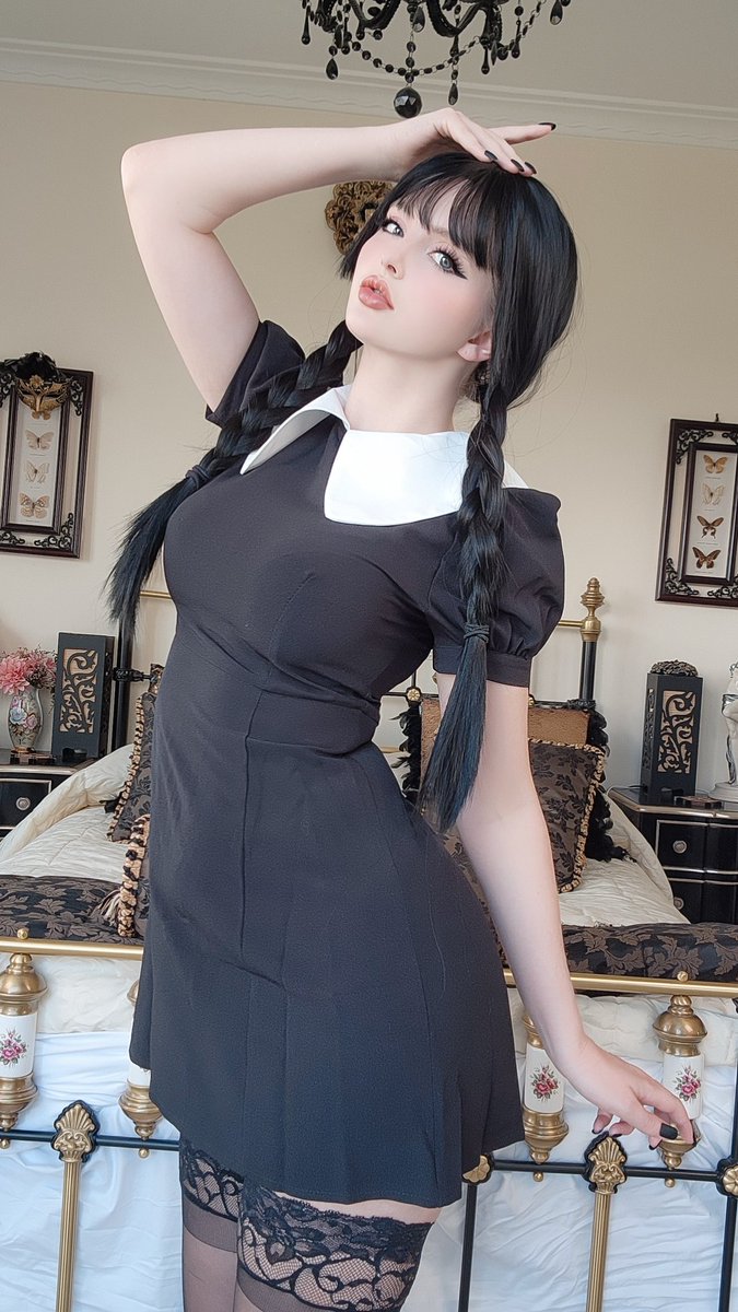 AI Prompt for Gothic Doll Photography in Modern Bedroom Setting