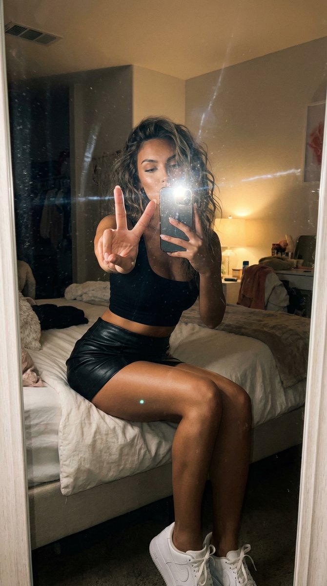 AI Prompt for Gritty AI Influencer Mirror Selfie
