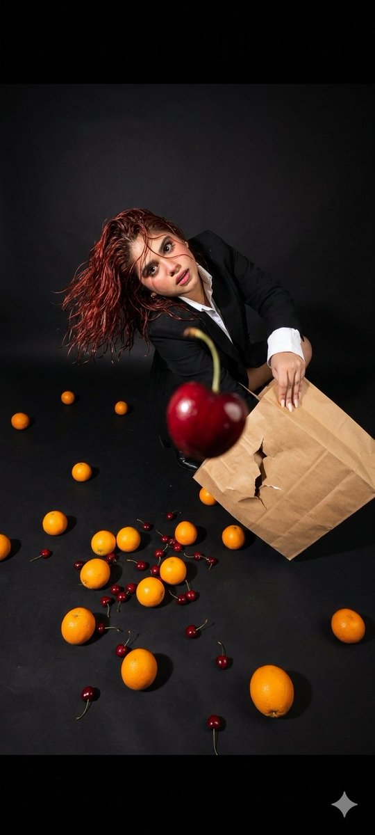 AI Prompt for High-Action Fashion Photography with Unconventional Props