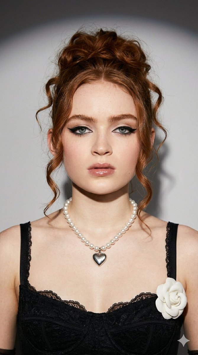 AI Prompt for High-Contrast Editorial Portrait in Coquette Fashion Style