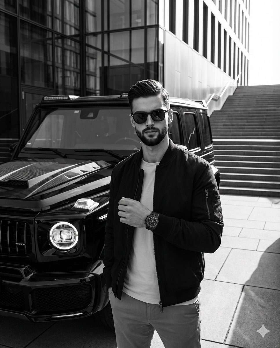 AI Prompt for High-Contrast Streetwear Luxury SUV Photography