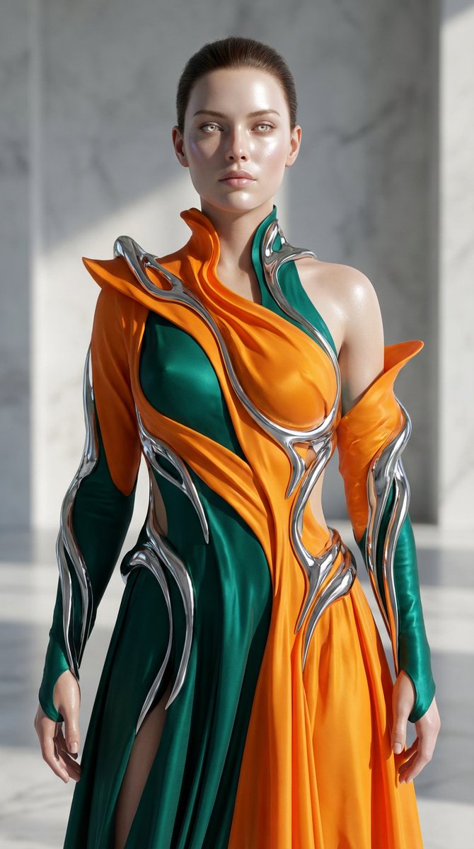 AI Prompt for High-End Fashion Cyberpunk Woman