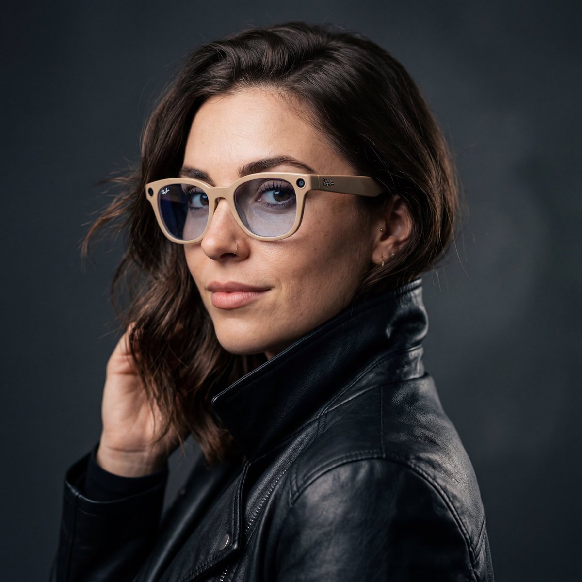 AI Prompt for High-End Fashion Portrait with Smart Glasses