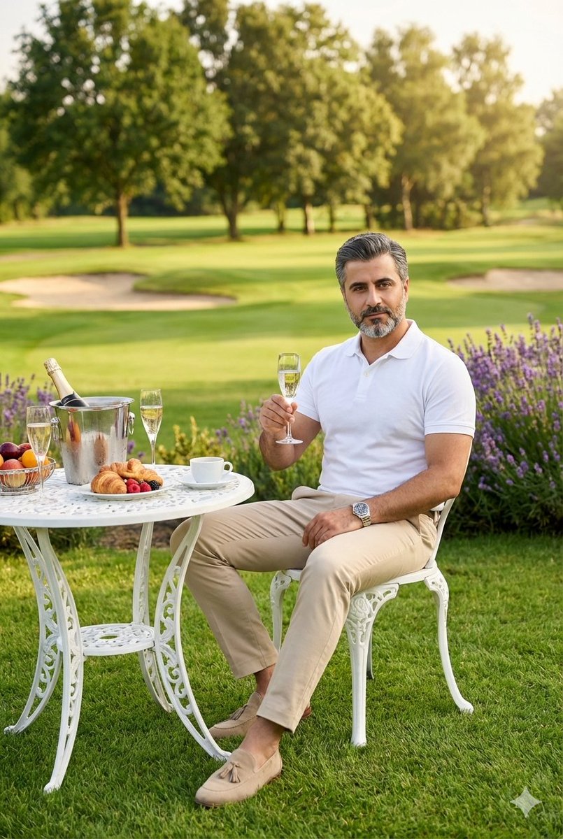 AI Prompt for High-End Outdoor Golf Course Portrait Photography