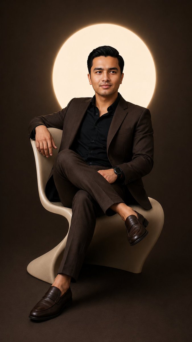 AI Prompt for High-End Studio Portrait in Designer Suit