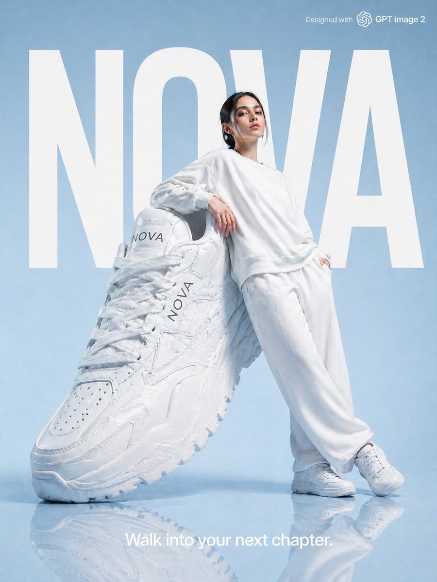 AI Prompt for High-Fashion Commercial Advertising Layouts with Product Props, Typo and Studio Lighting