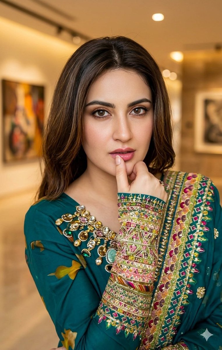 AI Prompt for High-Fashion Editorial Portrait: Art Gallery Influencer Model