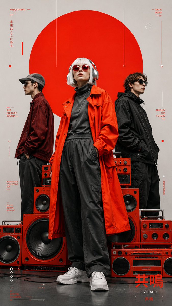 AI Prompt for High-Fashion Electronic Music Poster with Bold Constructivist Elements