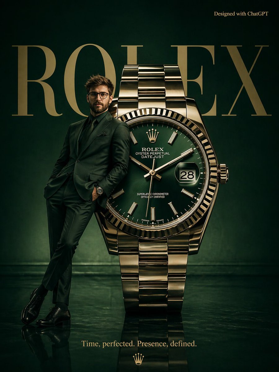 AI Prompt for High-Fashion Luxury Watch Poster with Surrealist Twist