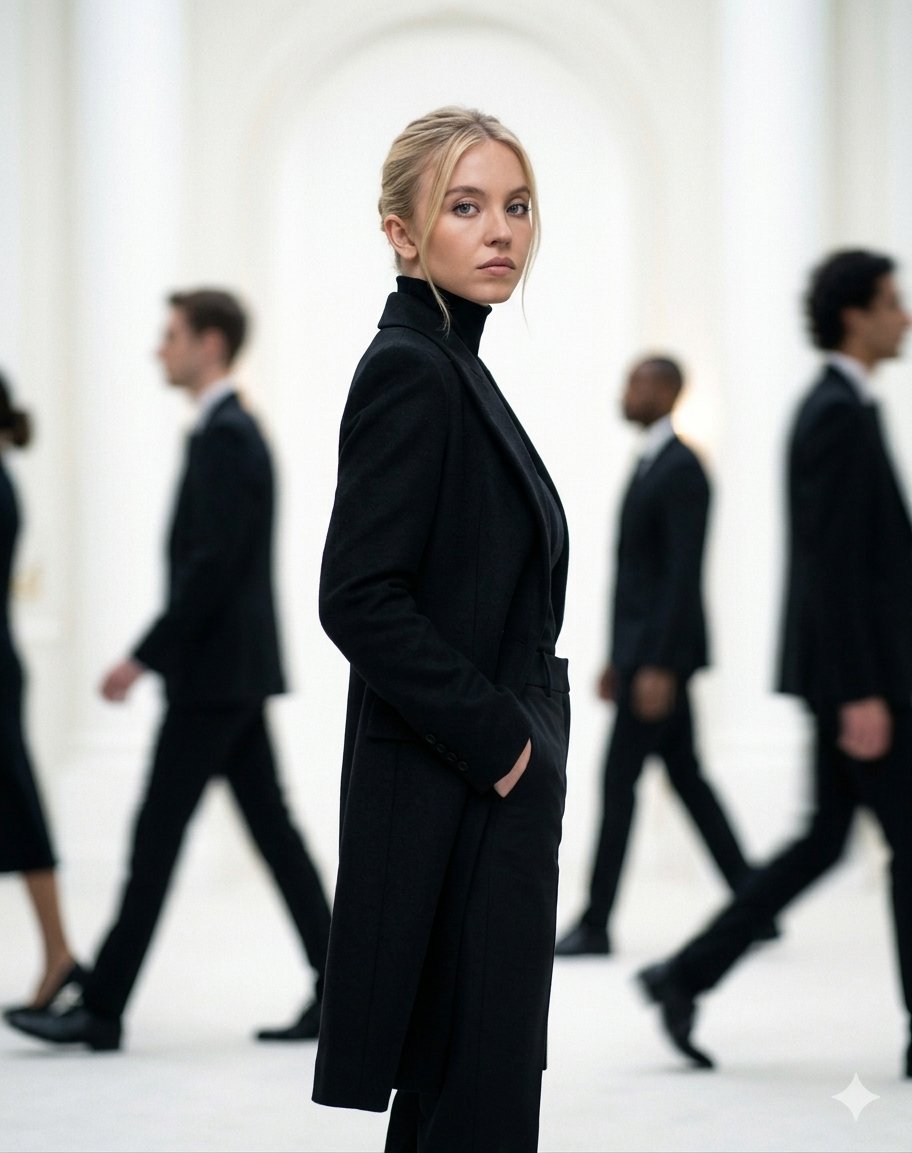 AI Prompt for High-Fashion Motion Blur Portrait with Glowing Effect