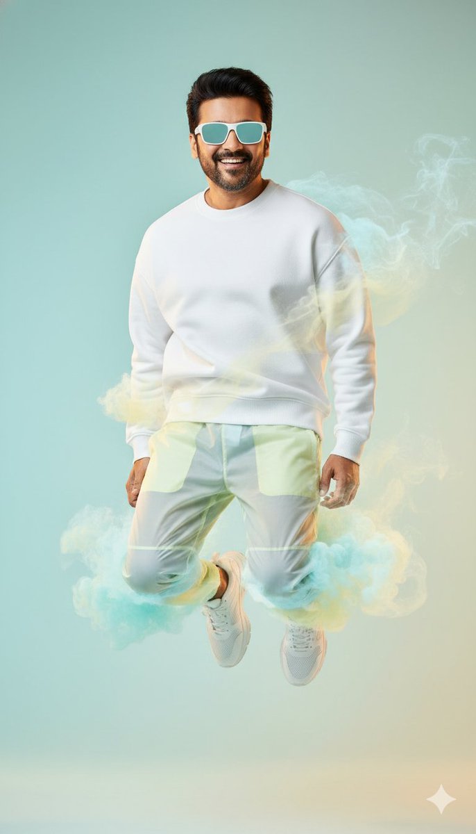 AI Prompt for High-Fashion Sportswear Editorial Jump Shot with Cyberpunk Twist