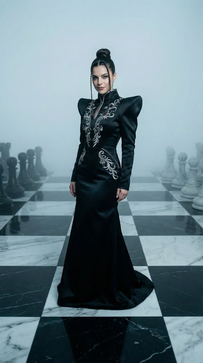 AI Prompt for High-Fashion Surreal Chess Queen Editorial Portrait