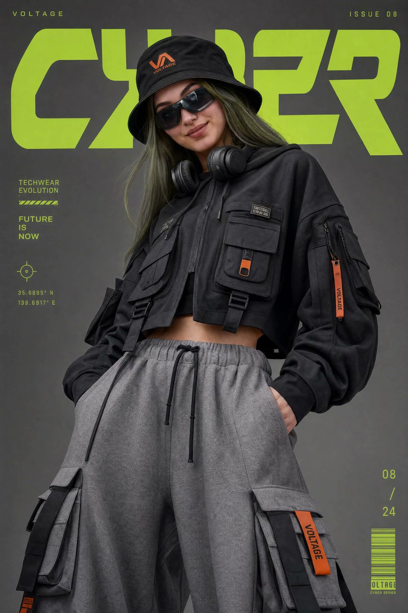 AI Prompt for High-Fashion Techwear Photography
