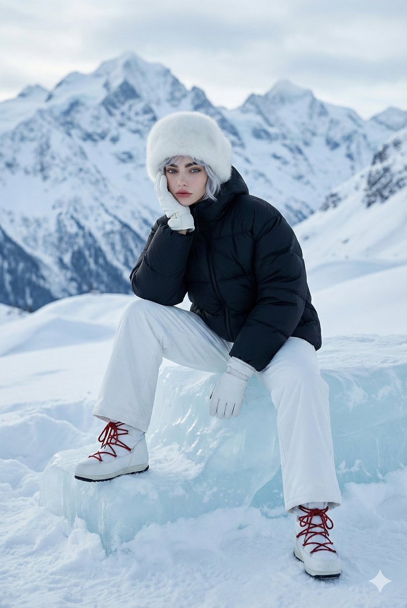 AI Prompt for High-Fashion Winter Editorial Portrait Photography