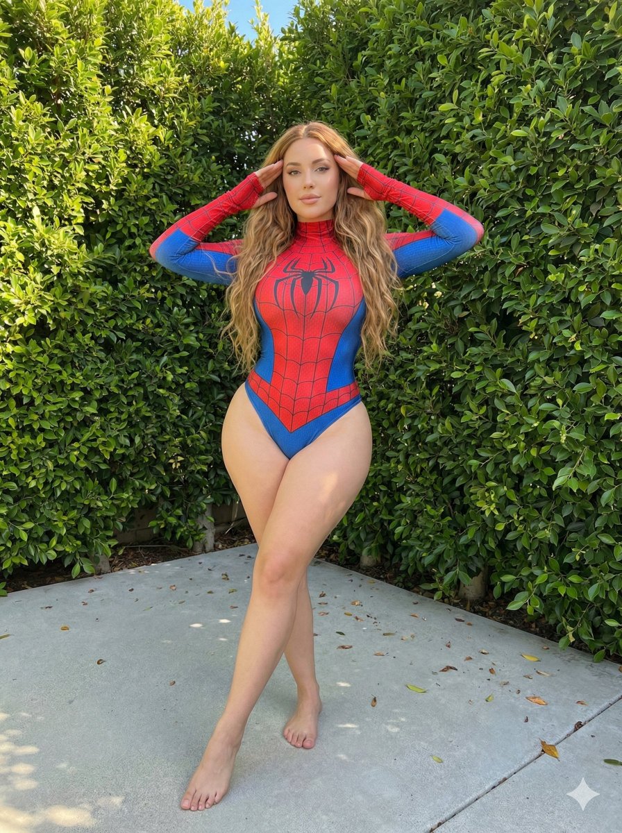 AI Prompt for High-Resolution Photorealistic Female Portrait in Spider-Man Cosplay