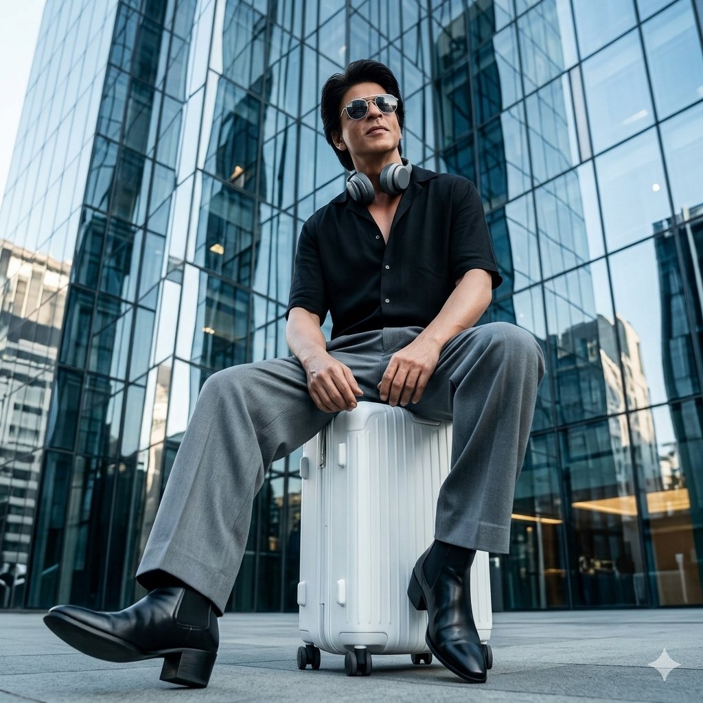 AI Prompt for High-Resolution Urban Plaza Fashion Portrait