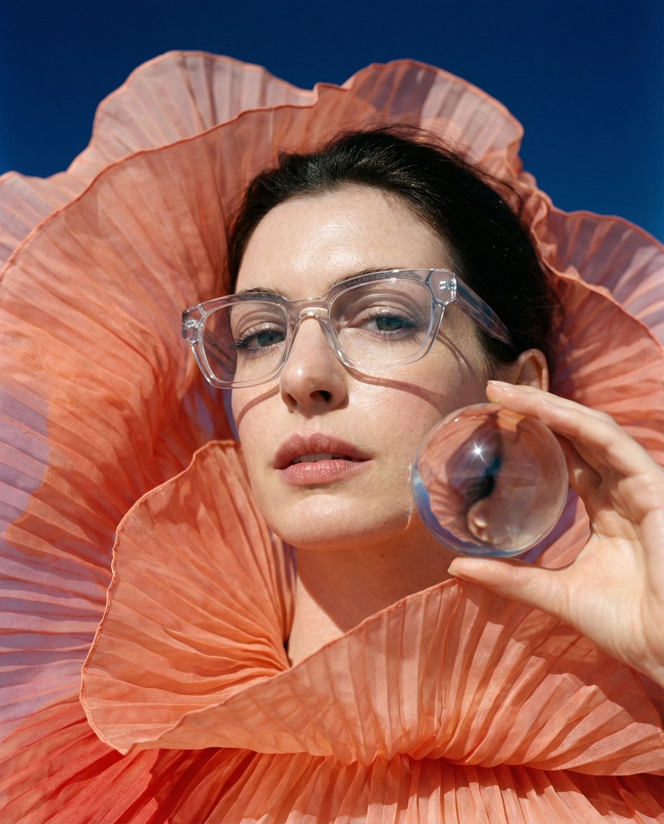 AI Prompt for Hyper-Realistic Anne Hathaway Portrait in High-Altitude Glamour Looks